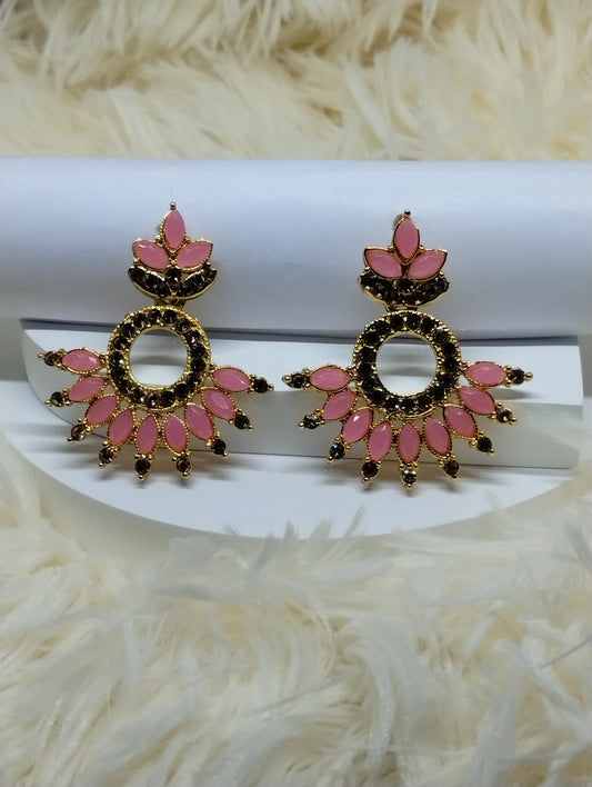 Blush Bloom Statement Earrings