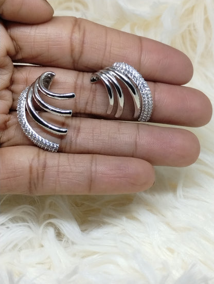 Radiant Arc American Diamond Ear Cuffs
