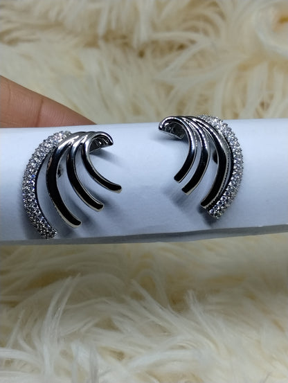 Radiant Arc American Diamond Ear Cuffs