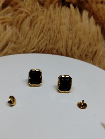 Midnight Allure American Diamond Stud Earrings