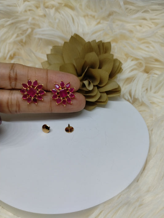 Blush Pink Floral Radiance Studs