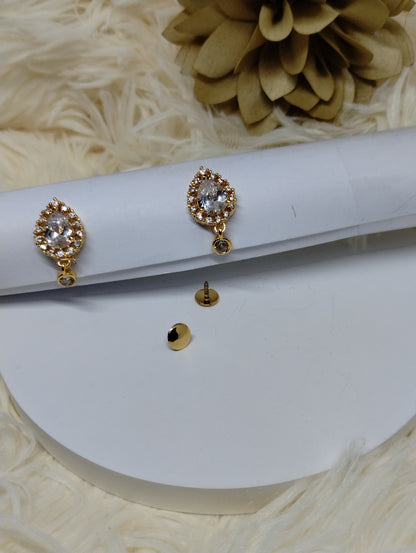 Crystal Teardrop American Diamond Earrings