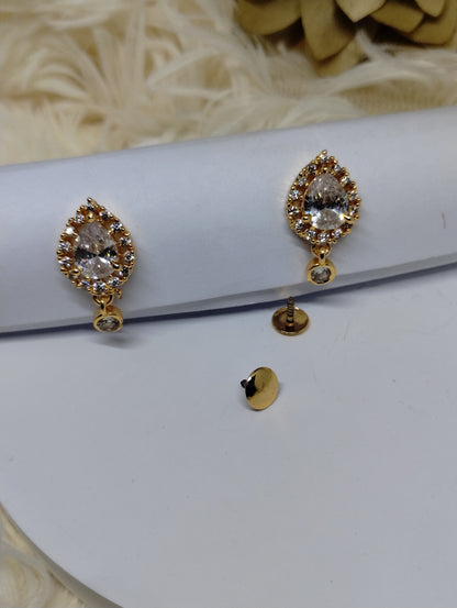 Crystal Teardrop American Diamond Earrings