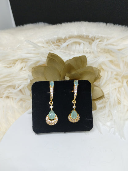 Mint Green Teardrop Danglers
