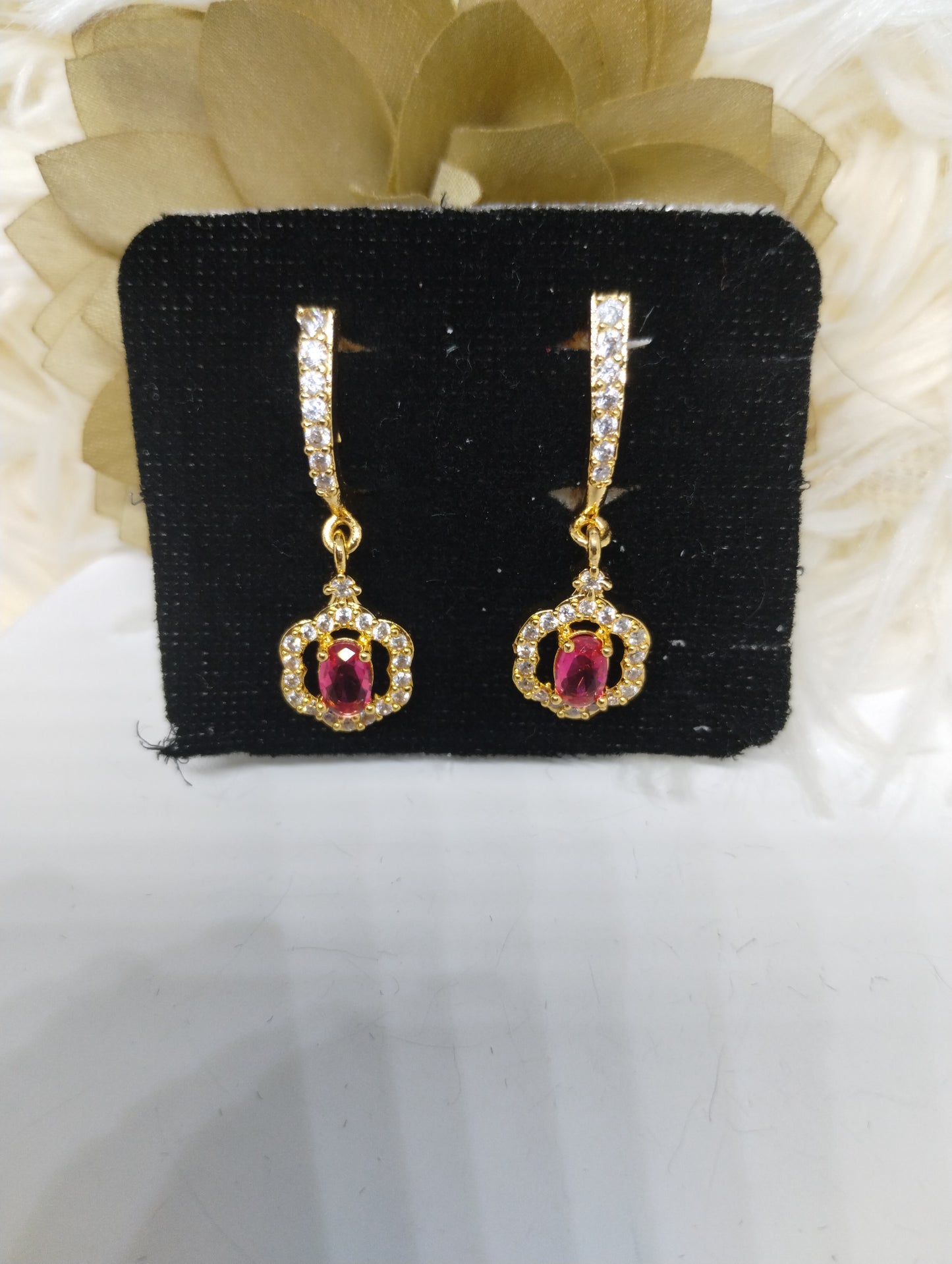 Blush Royale Halo Danglers