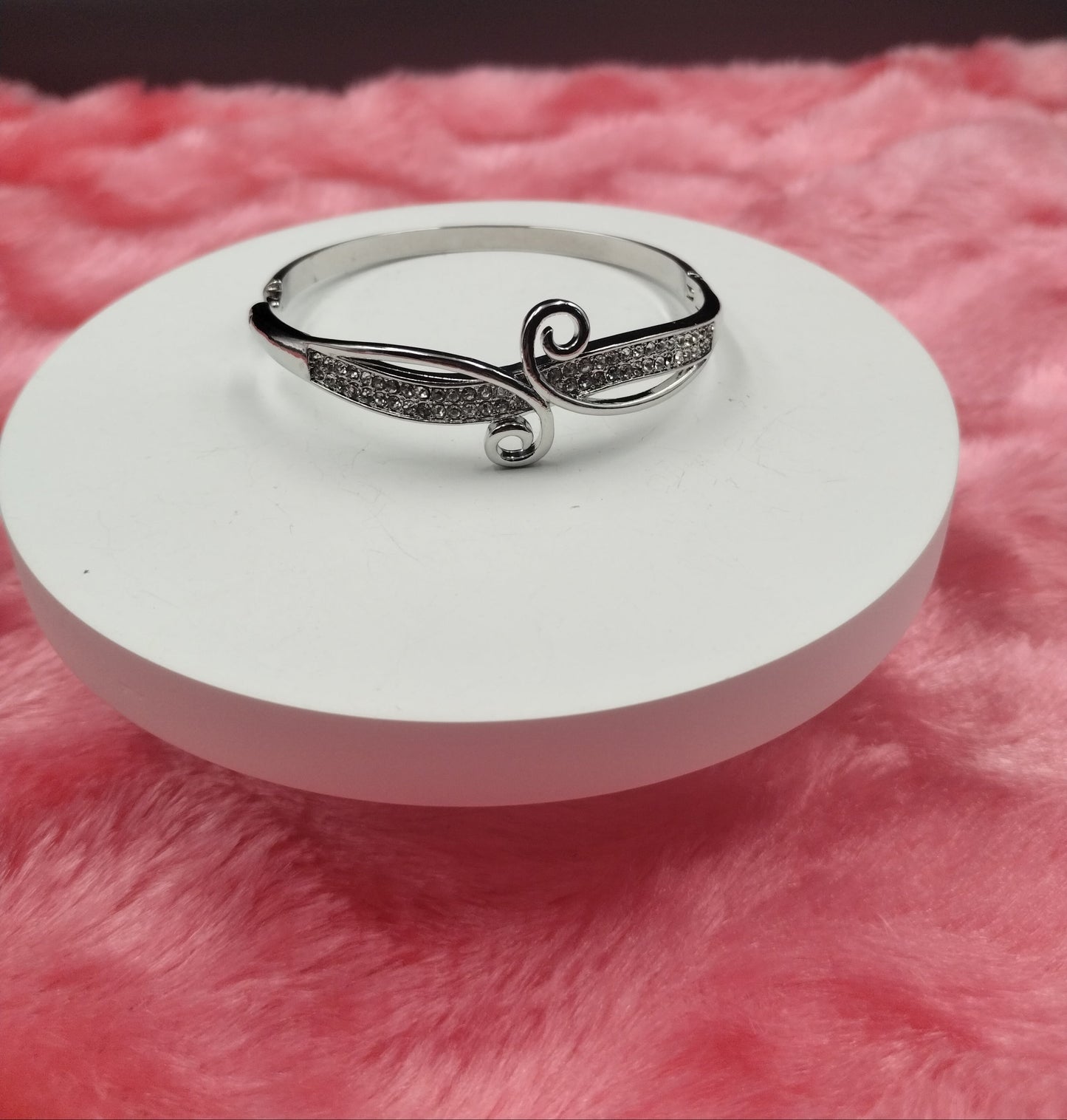 Ethereal Swirl Crystal Bangle