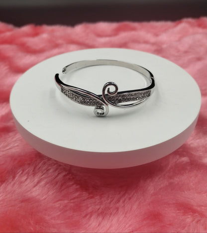 Ethereal Swirl Crystal Bangle