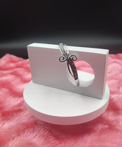 Ethereal Swirl Crystal Bangle