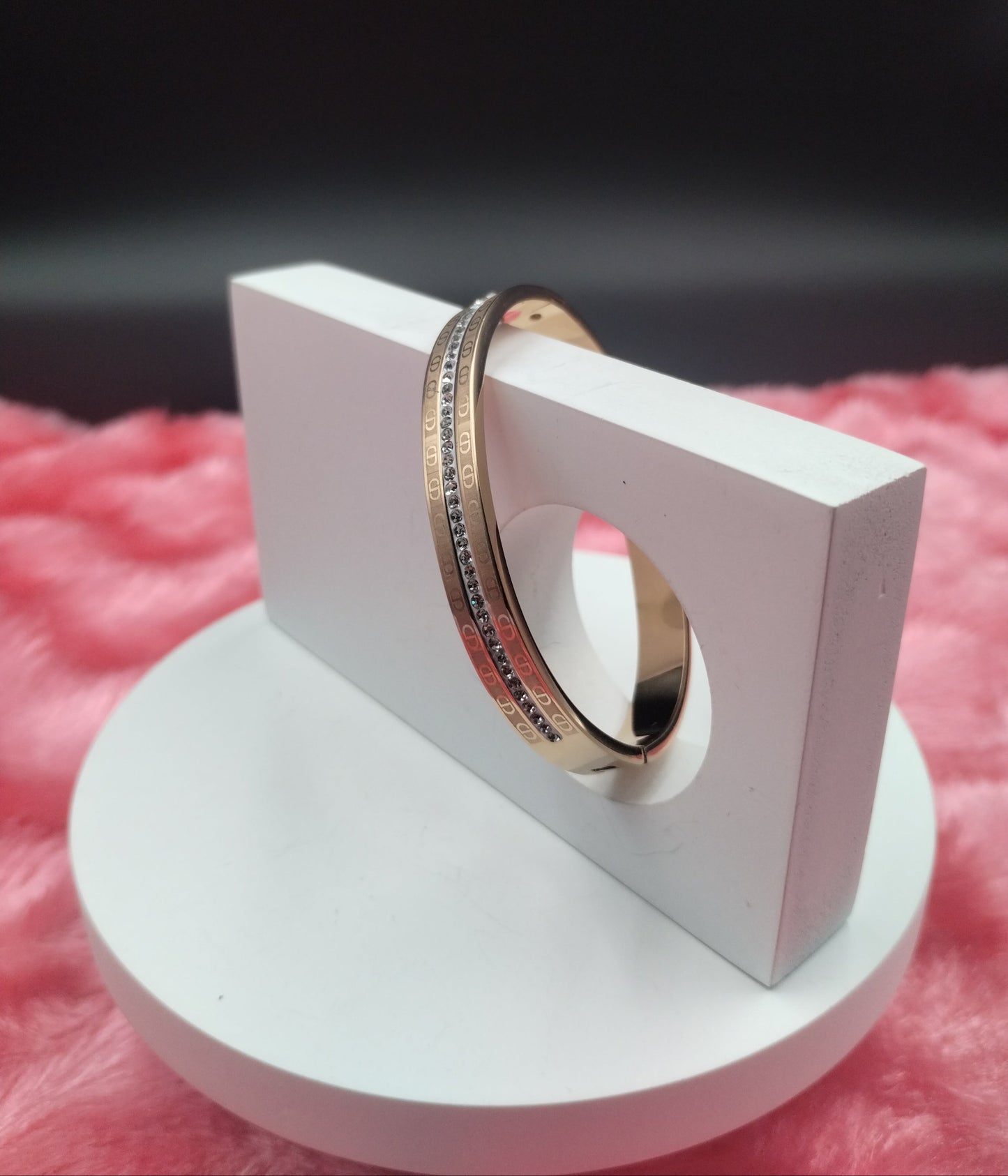 Eterna Luxe Crystal-Edged Bangle