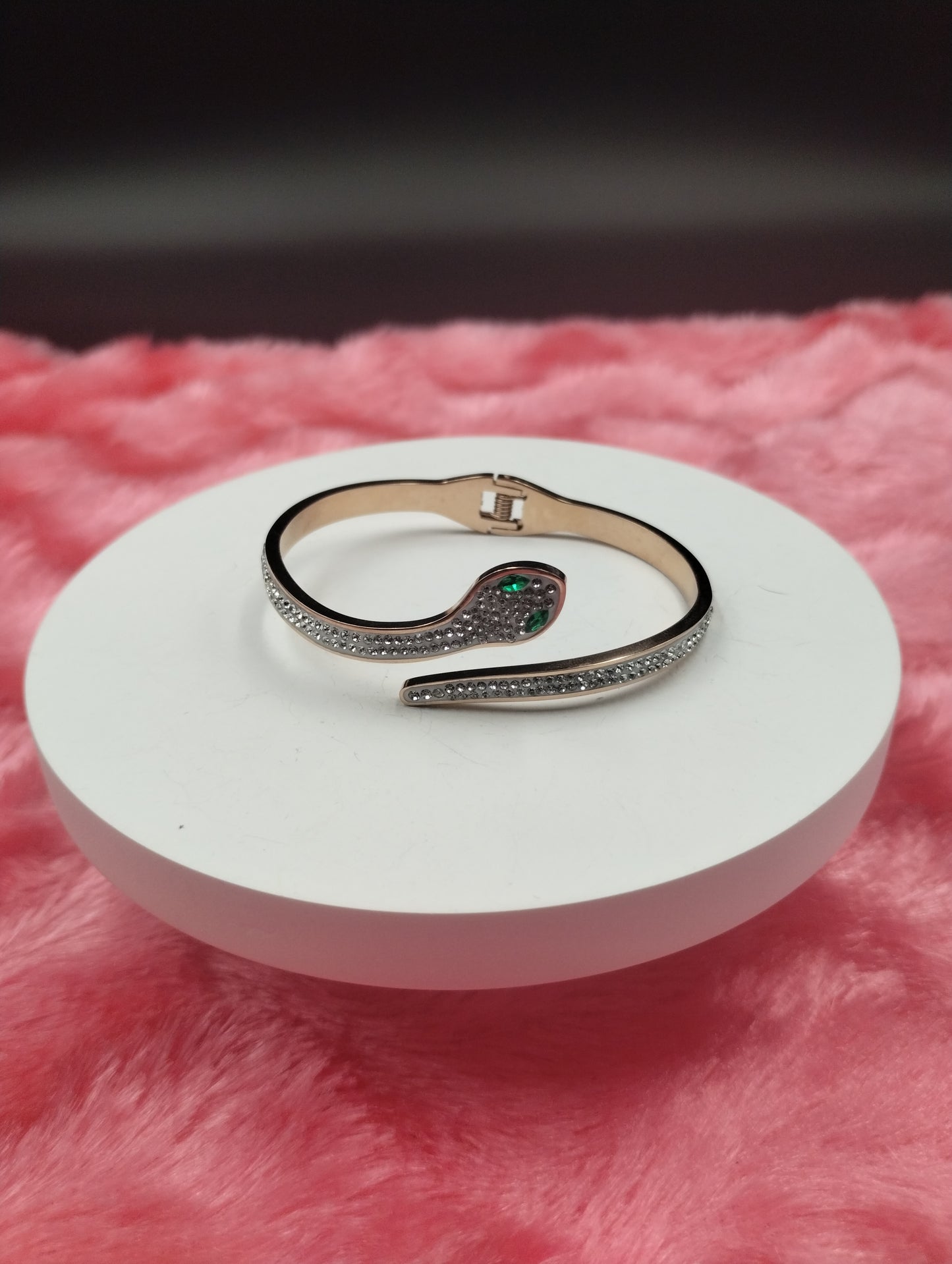 Serpentine Grace Crystal Bangle