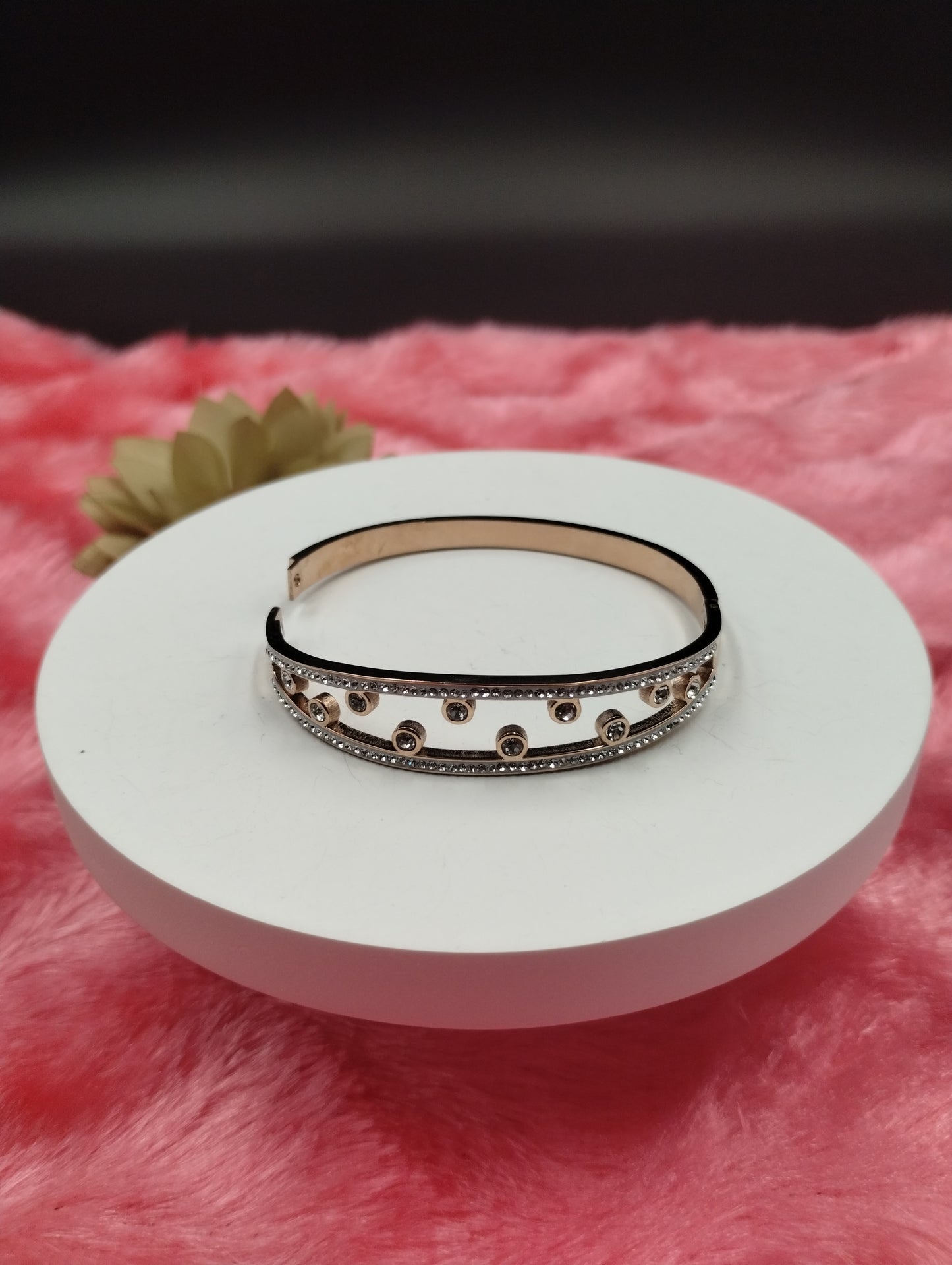 Celestial Gleam Open Crystal Bangle