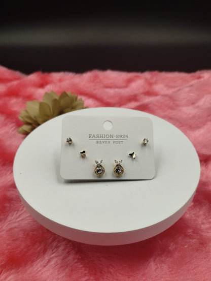 Butterfly Sparkle Trio Earring Set