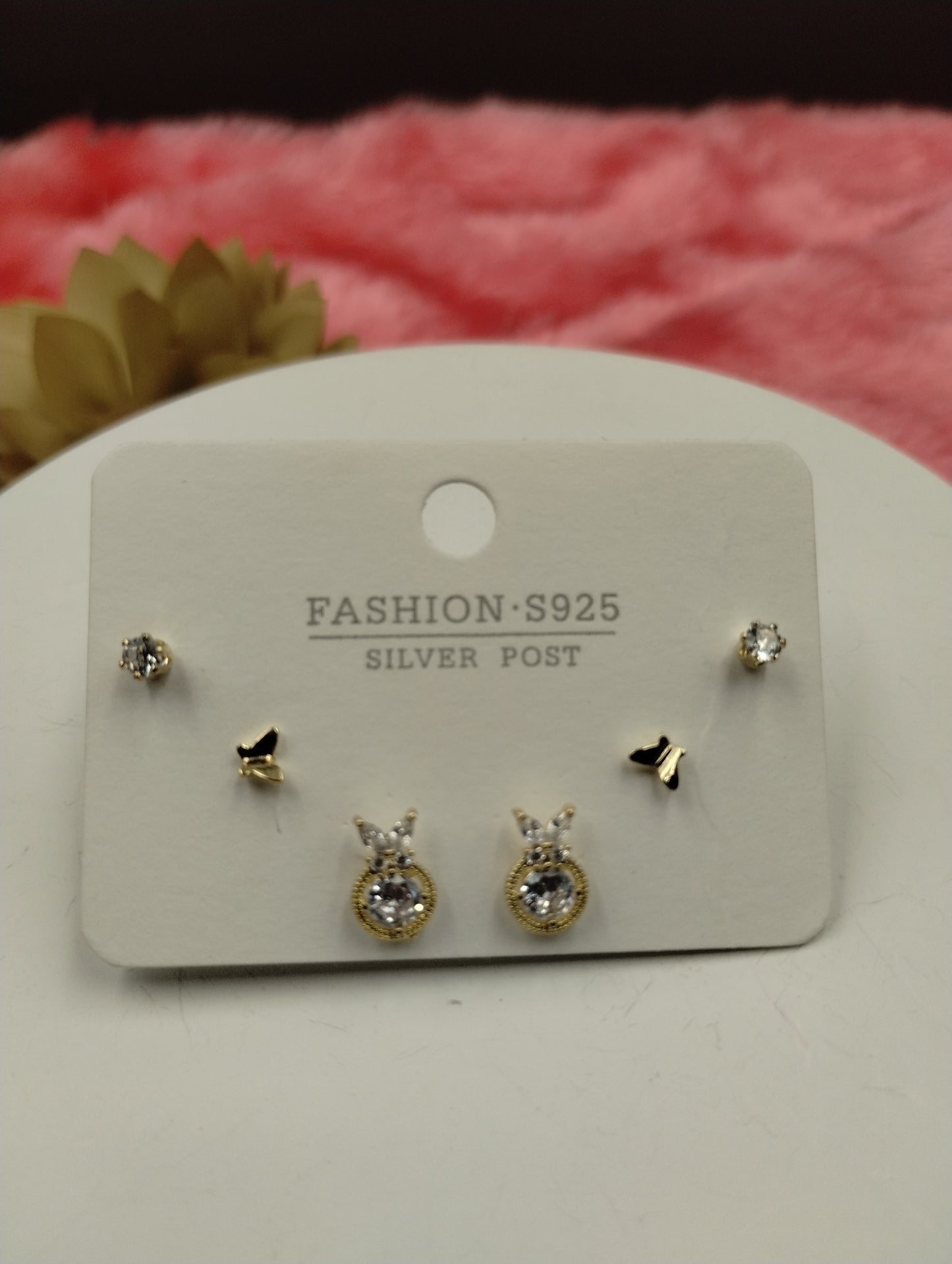 Butterfly Sparkle Trio Earring Set