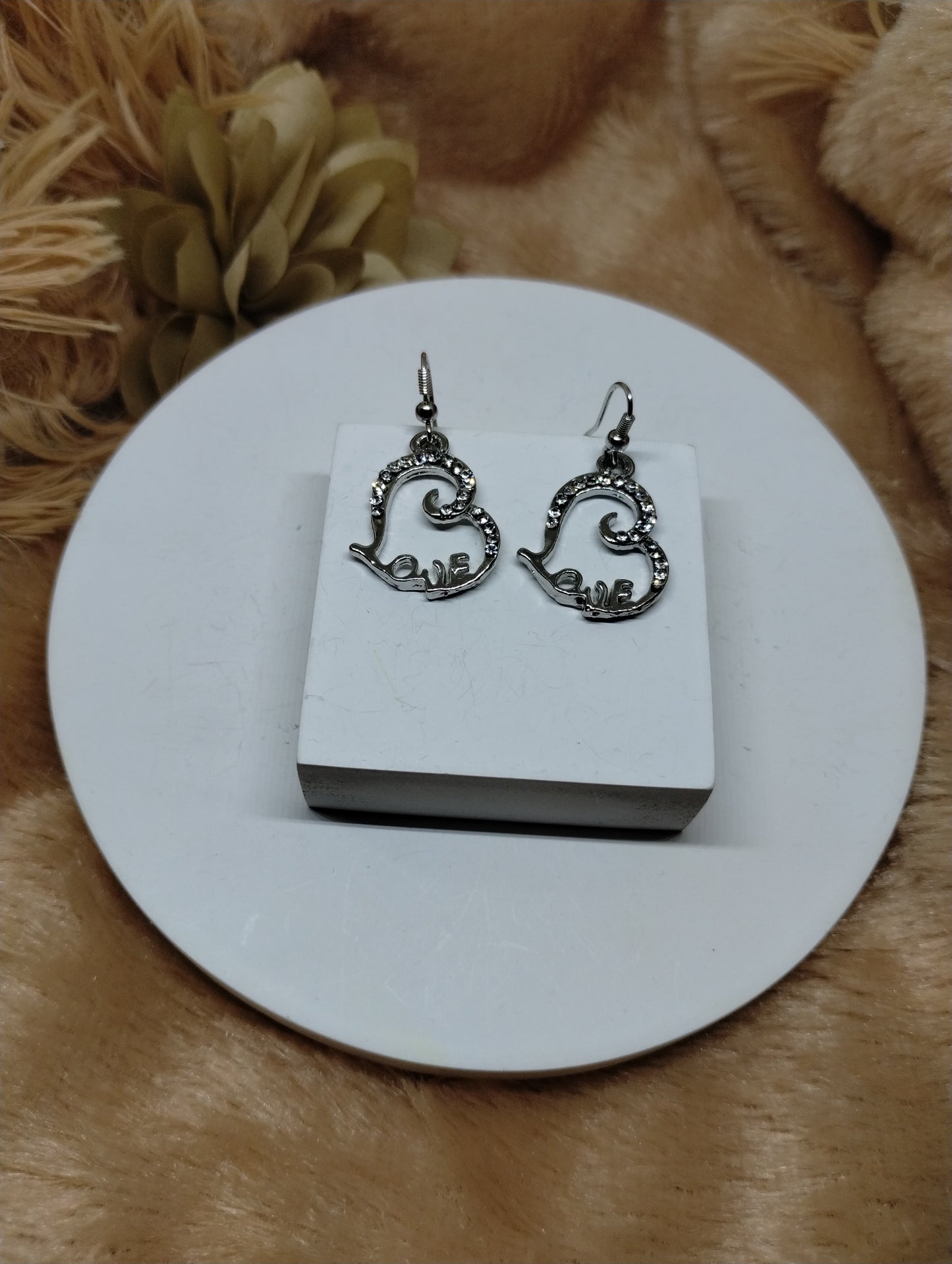 Forever Love Crystal Heart Earrings