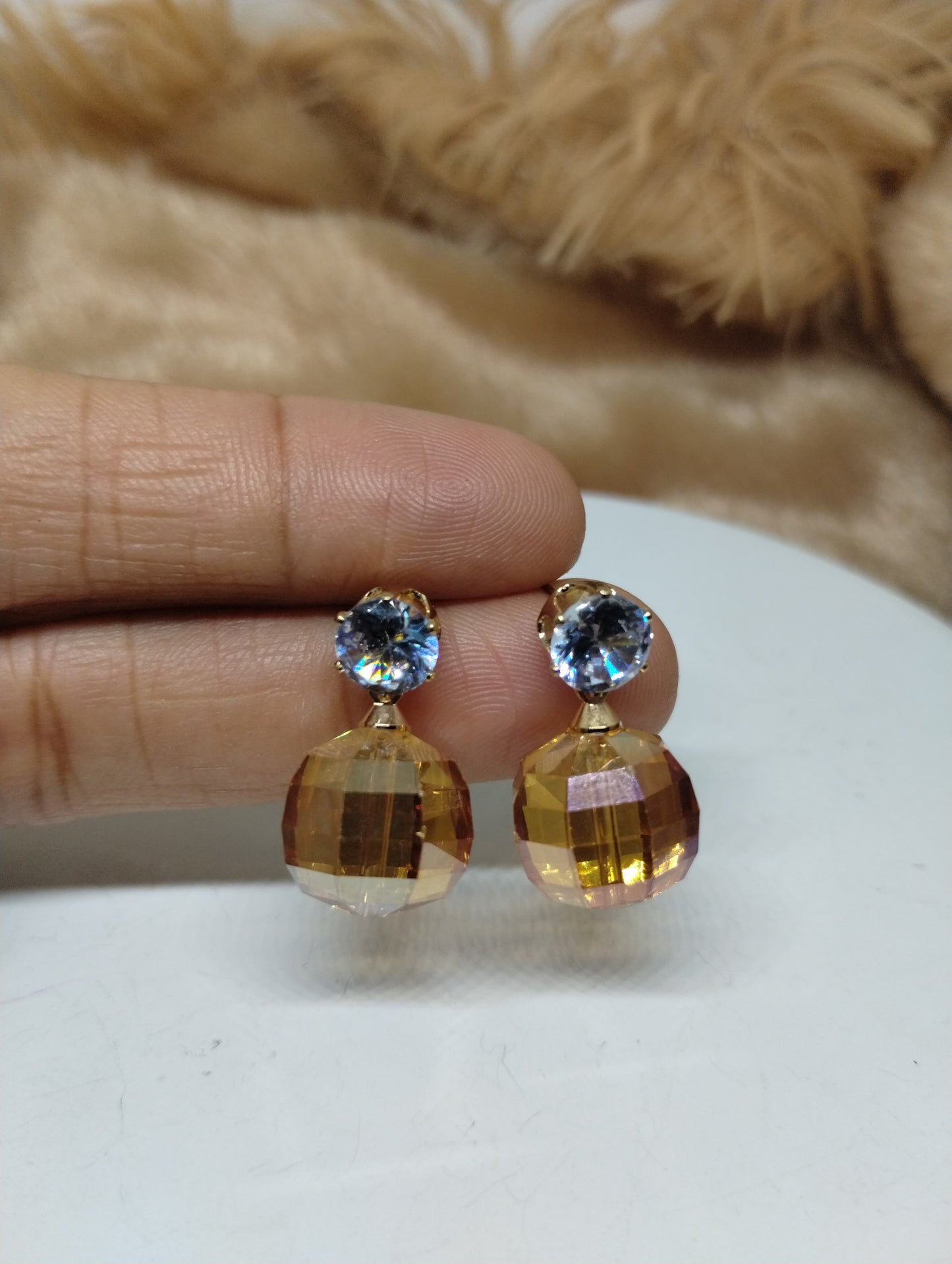 Candy Glow Bead Drop Earrings