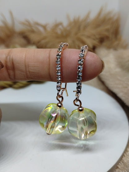Celestial Glow Crystal Drop Earrings