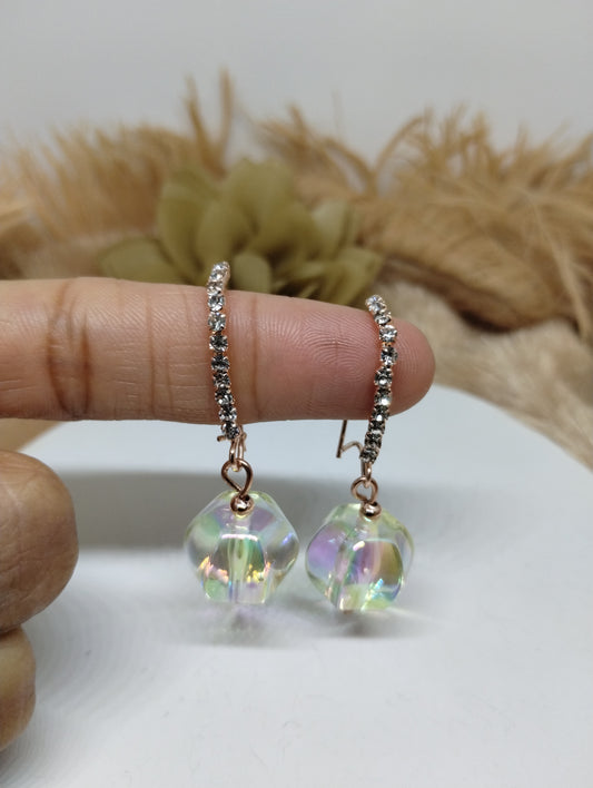 Celestial Glow Crystal Drop Earrings
