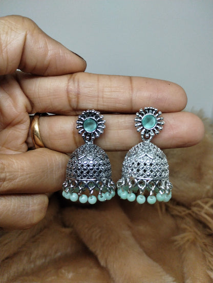 Floral Heritage Dome Jhumka Earrings