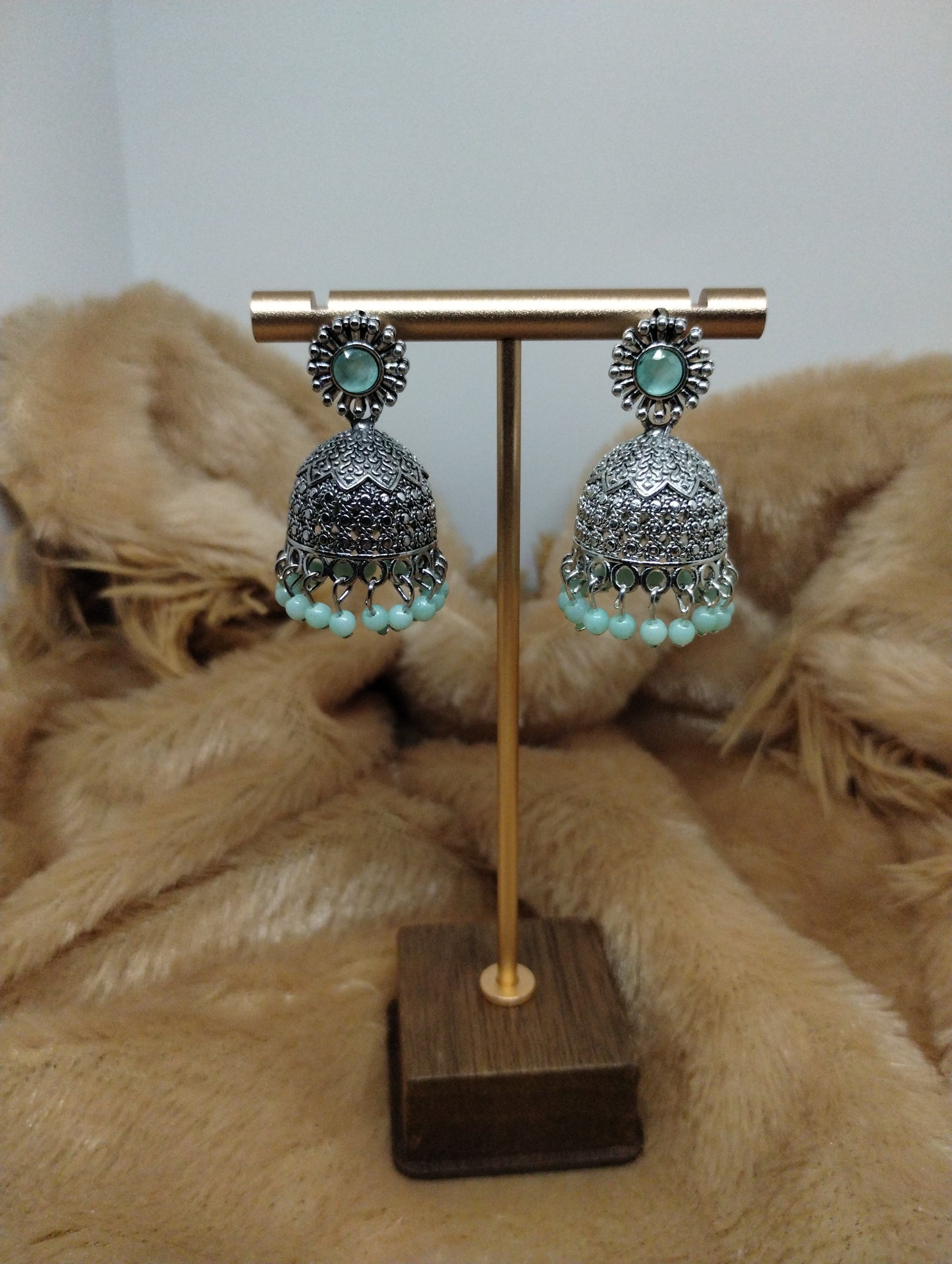 Floral Heritage Dome Jhumka Earrings