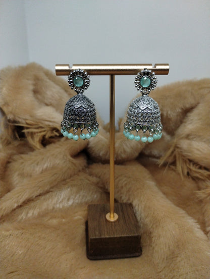 Floral Heritage Dome Jhumka Earrings