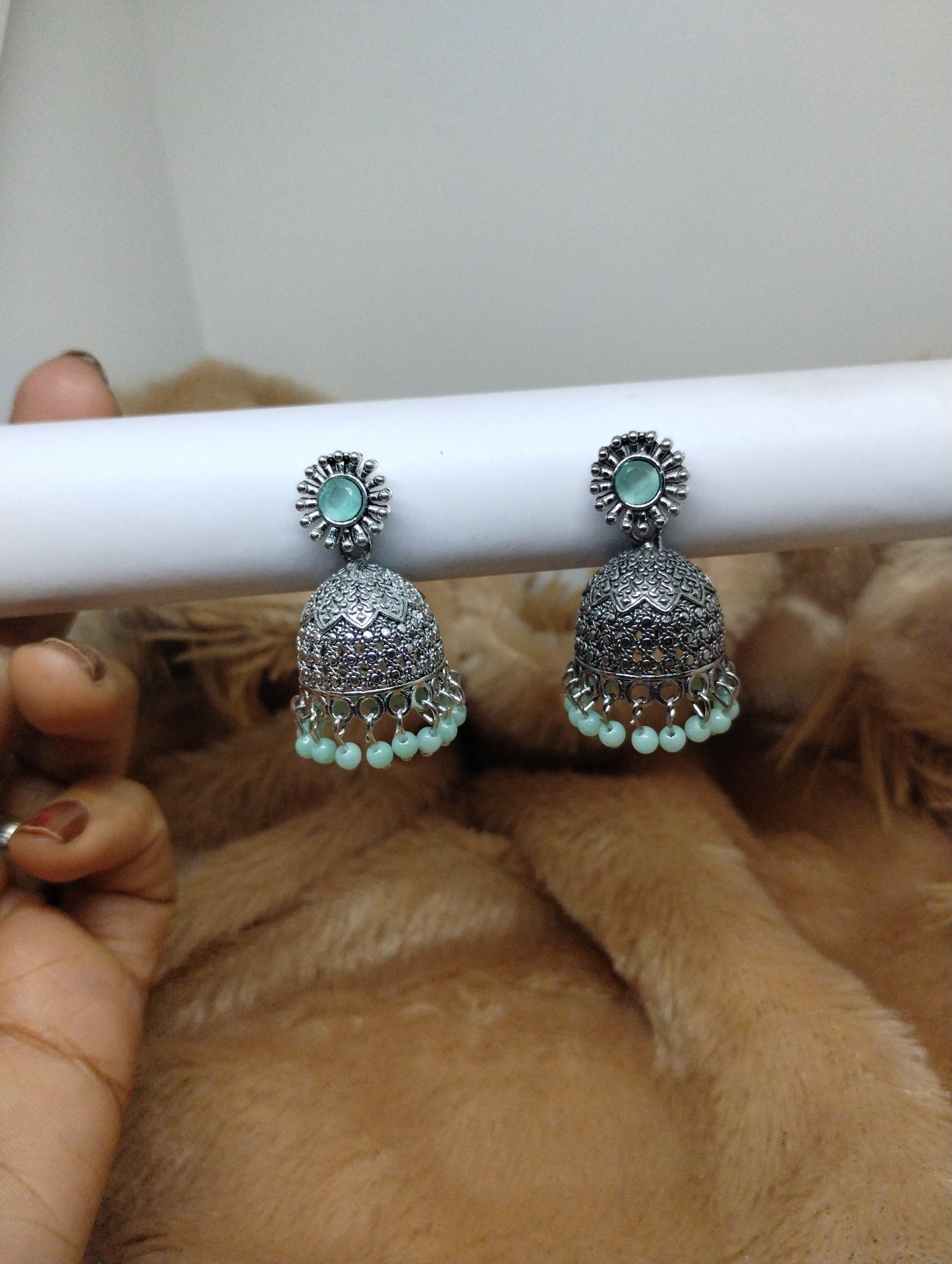Floral Heritage Dome Jhumka Earrings