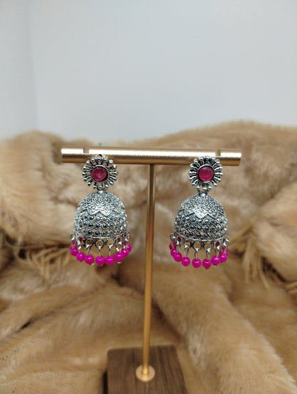Floral Heritage Dome Jhumka Earrings