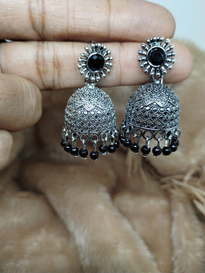 Floral Heritage Dome Jhumka Earrings