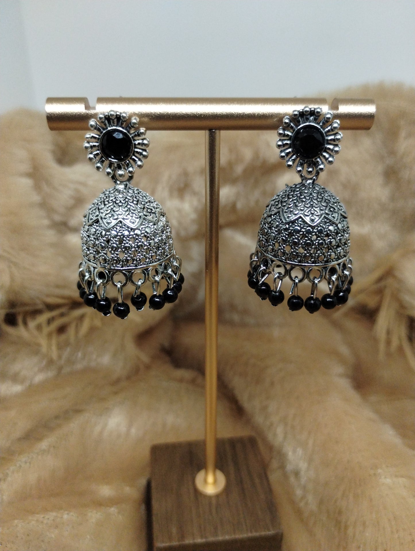 Floral Heritage Dome Jhumka Earrings