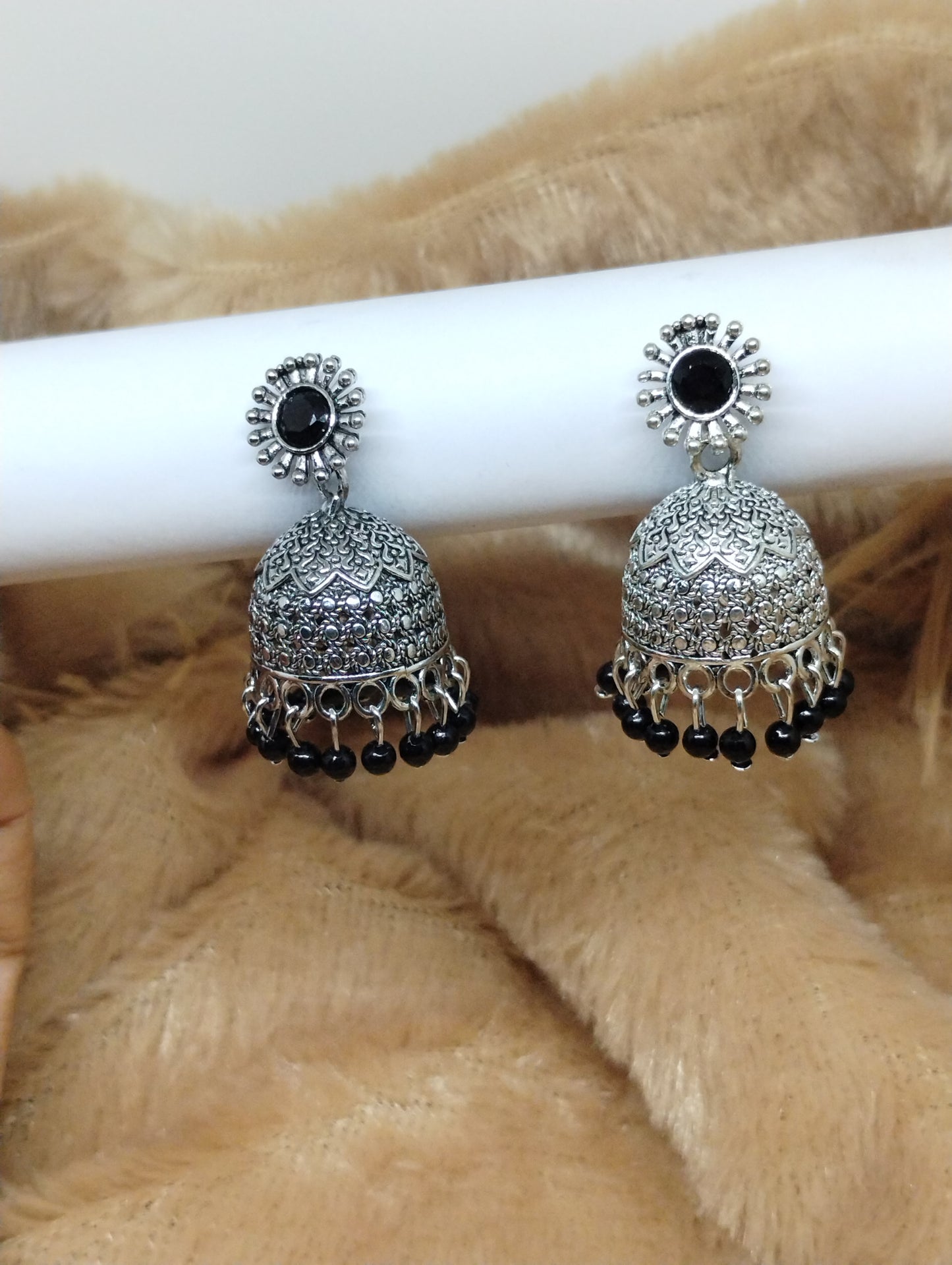 Floral Heritage Dome Jhumka Earrings