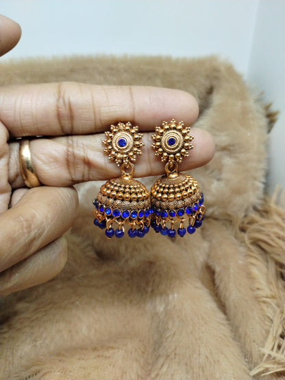 Antique Sunburst Jhumka Earrings