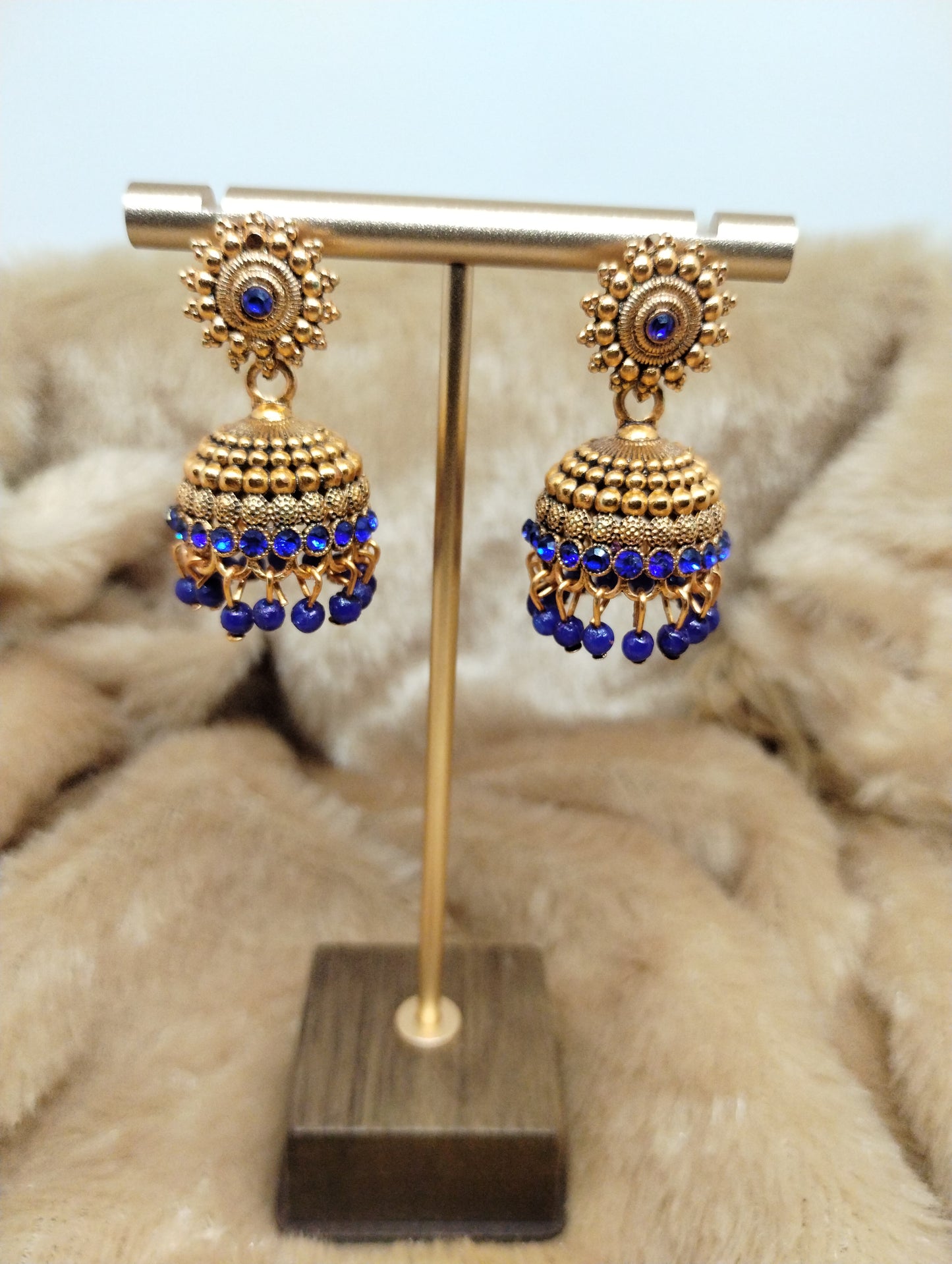 Antique Sunburst Jhumka Earrings
