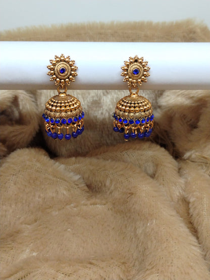 Antique Sunburst Jhumka Earrings
