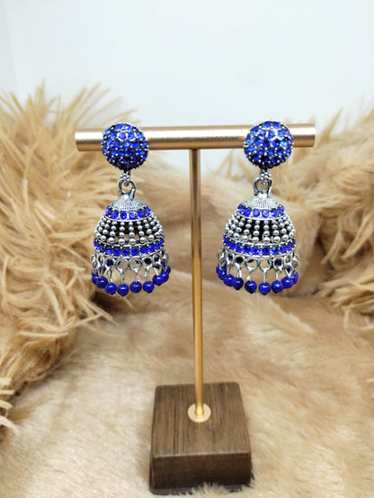 Crystal Dome Jhumkas