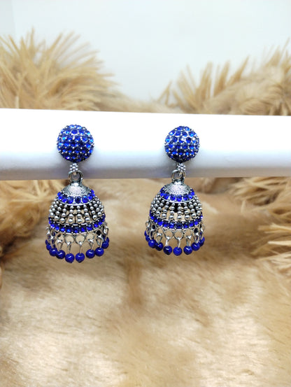 Crystal Dome Jhumkas