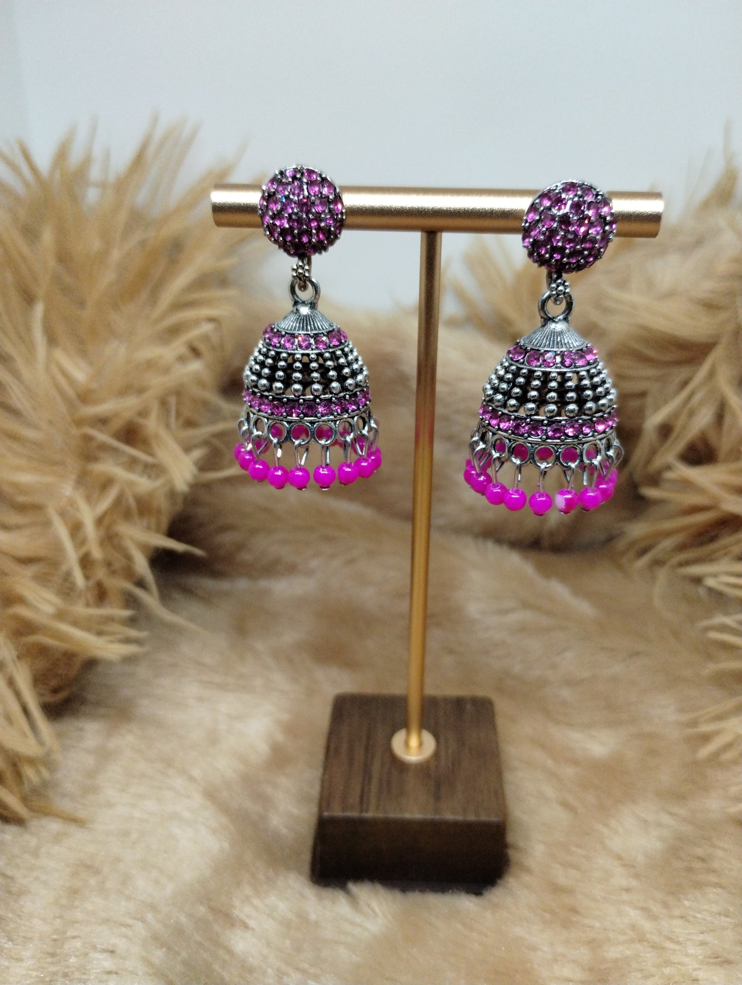 Crystal Dome Jhumkas