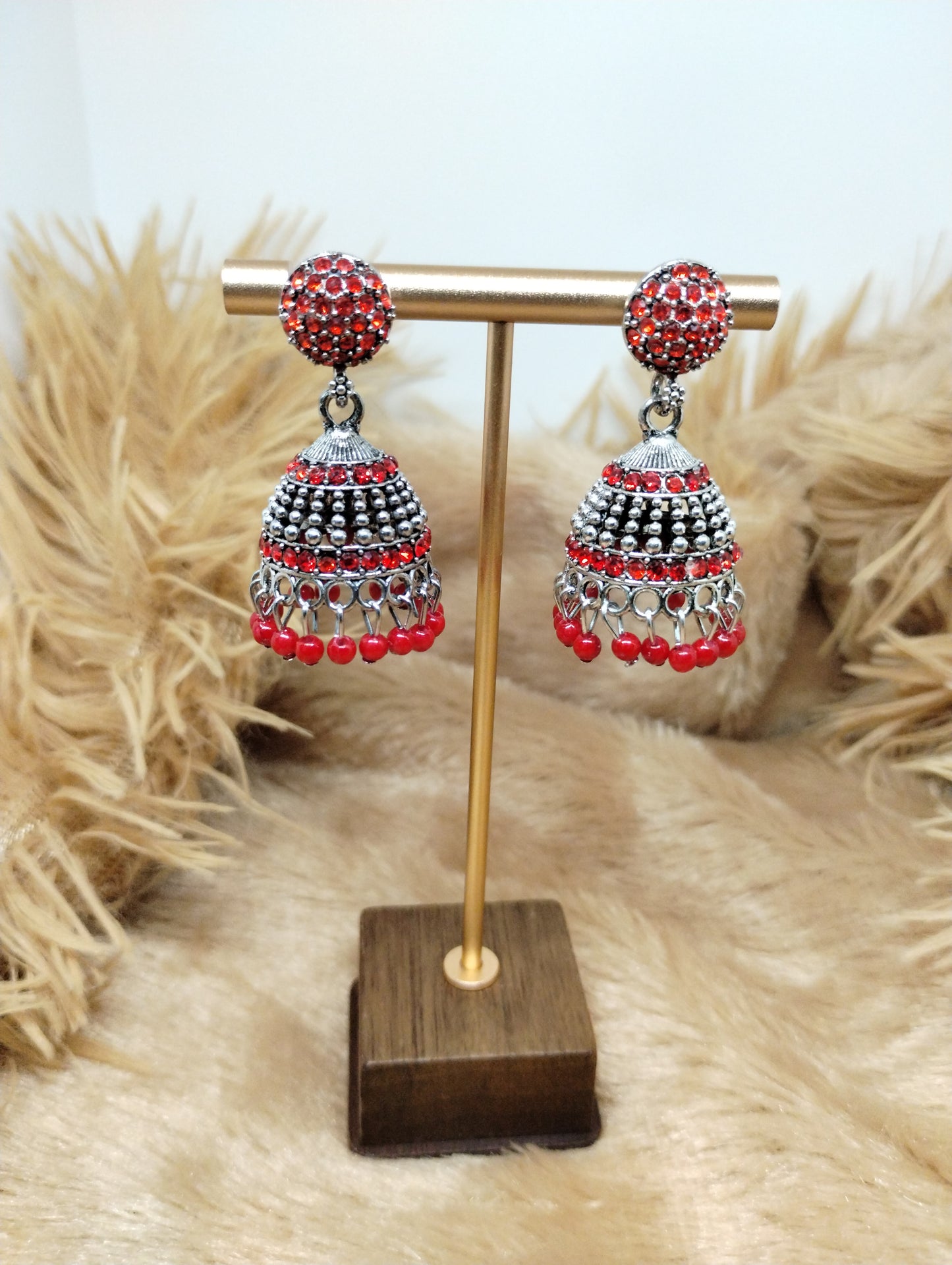 Crystal Dome Jhumkas