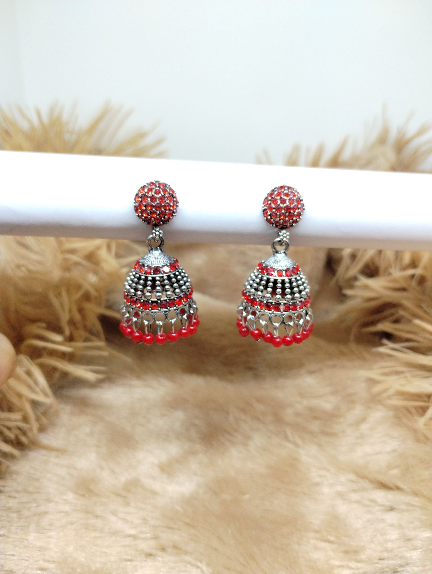 Crystal Dome Jhumkas