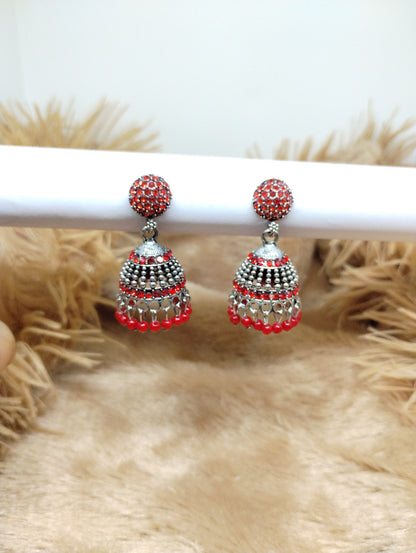 Crystal Dome Jhumkas