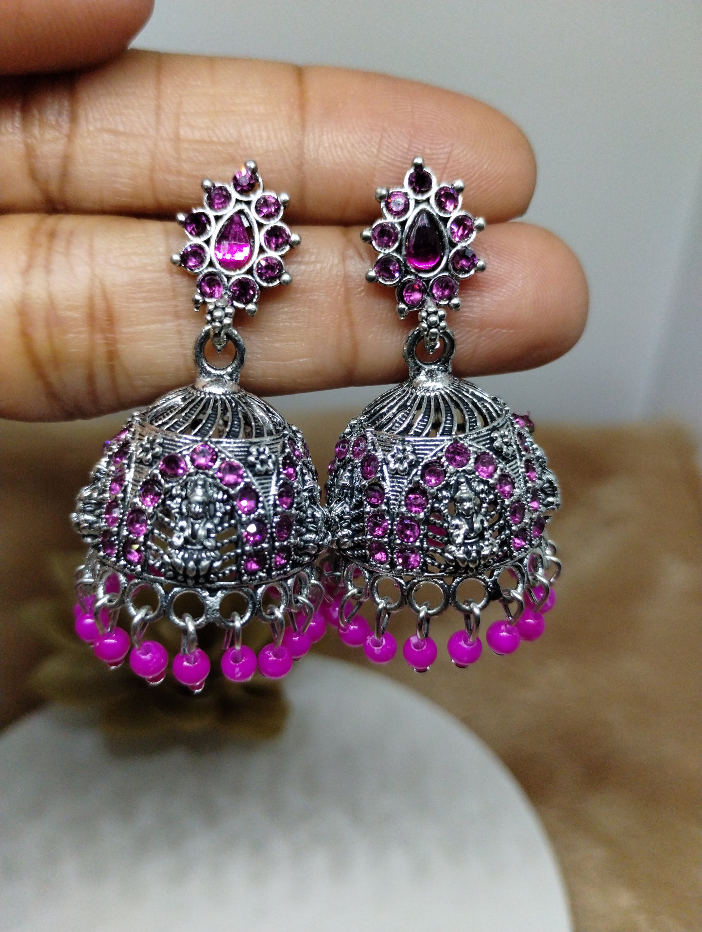 Lakshmi Heritage Oxidised Jhumkas