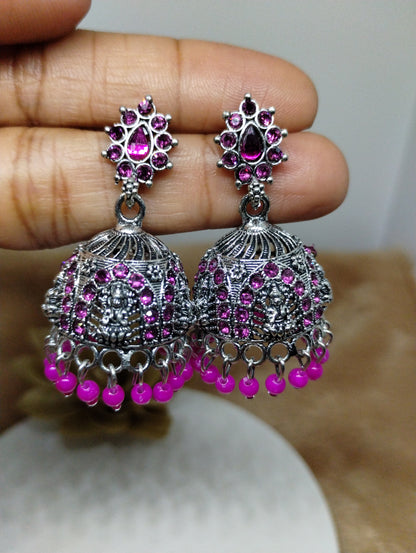 Lakshmi Heritage Oxidised Jhumkas