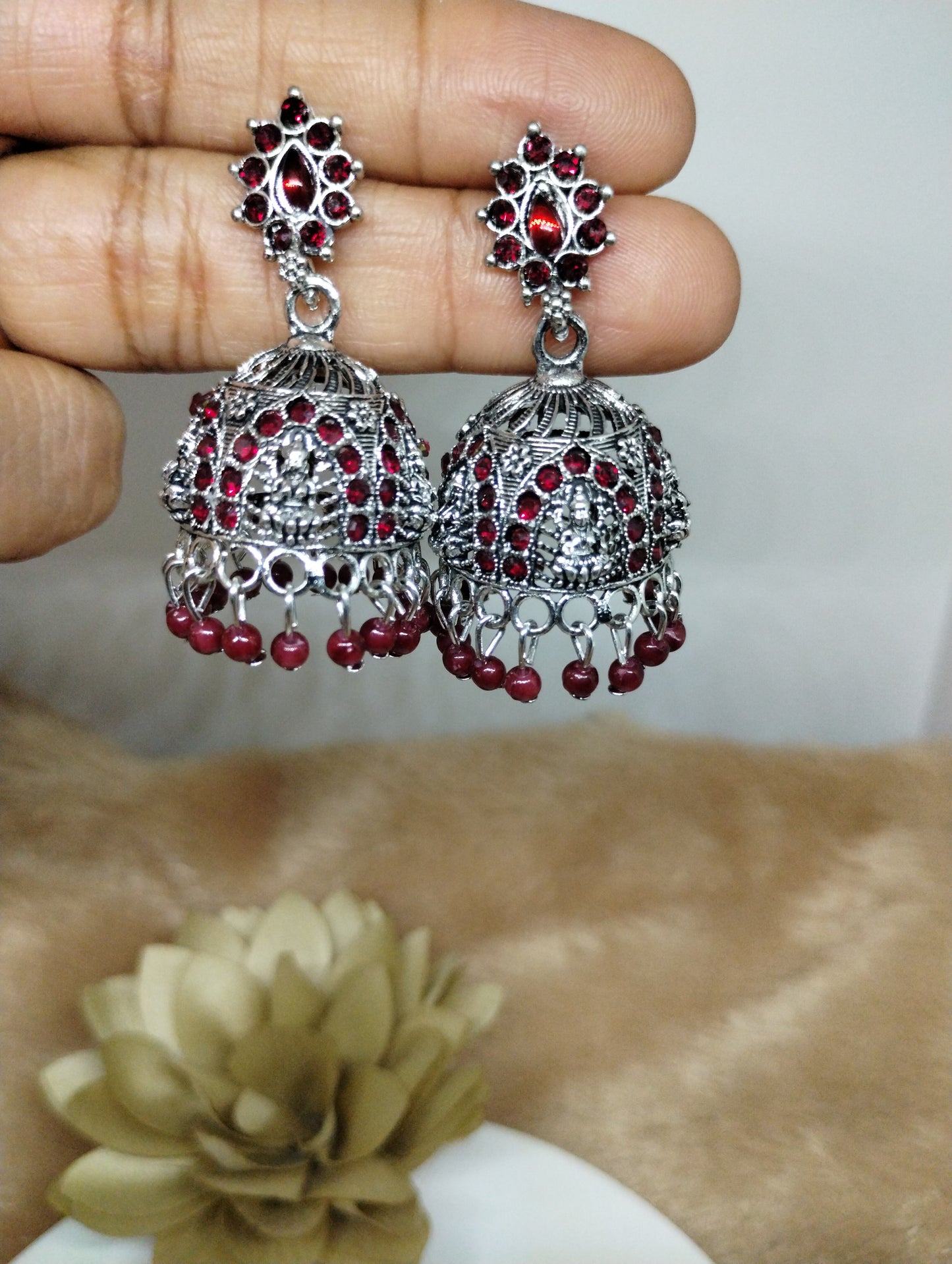 Lakshmi Heritage Oxidised Jhumkas