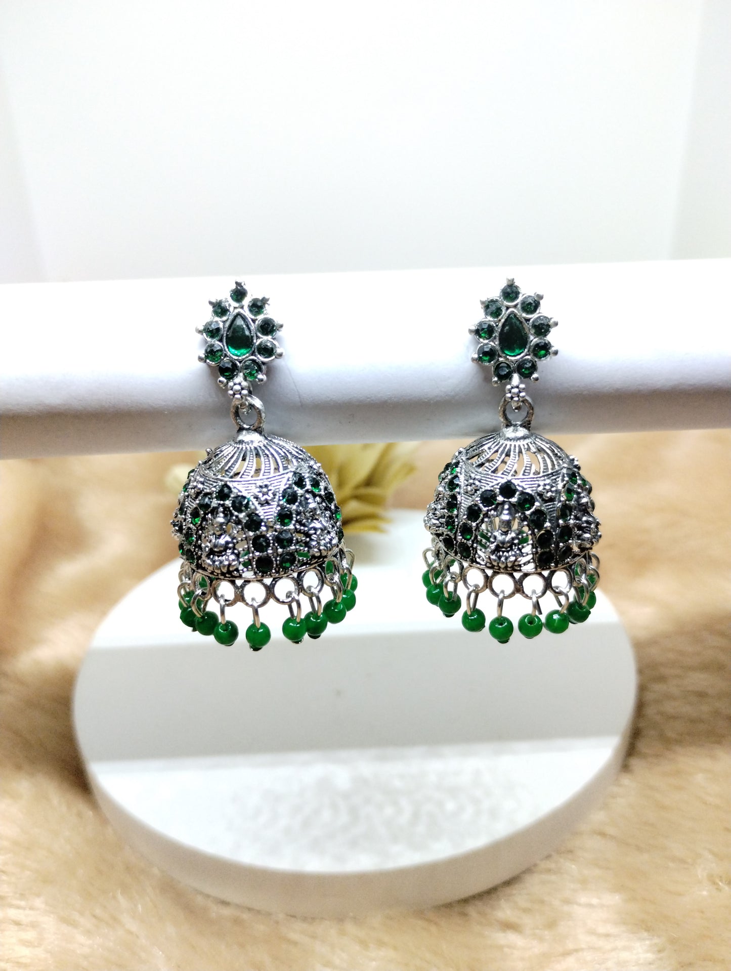 Lakshmi Heritage Oxidised Jhumkas
