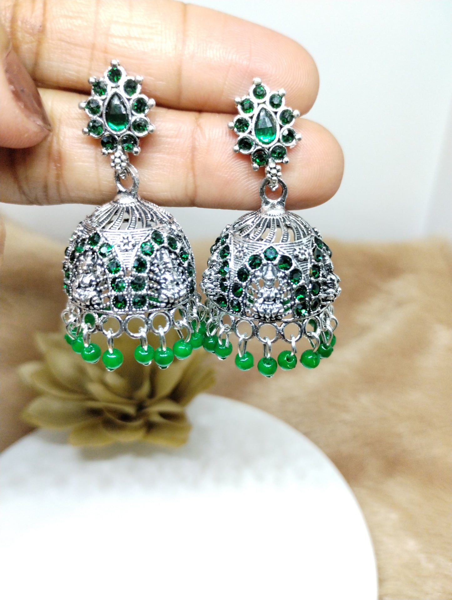Lakshmi Heritage Oxidised Jhumkas