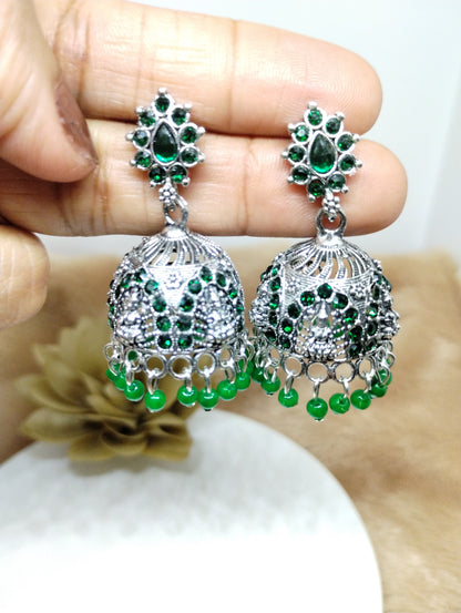 Lakshmi Heritage Oxidised Jhumkas