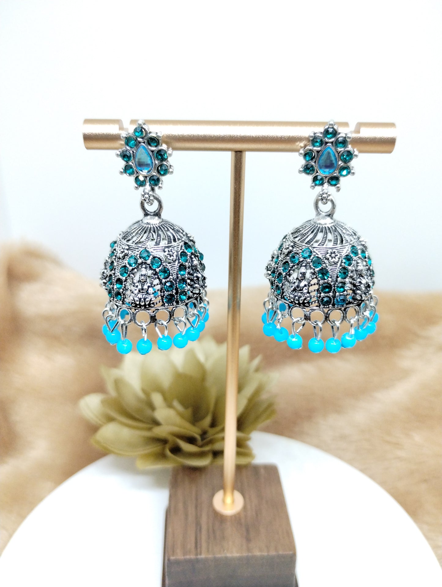 Lakshmi Heritage Oxidised Jhumkas