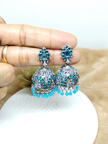 Lakshmi Heritage Oxidised Jhumkas