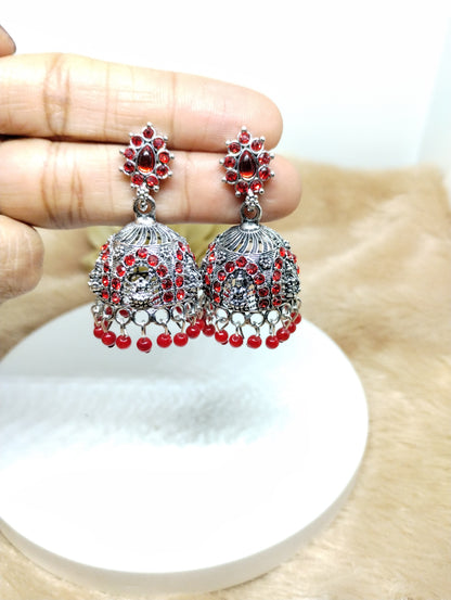 Lakshmi Heritage Oxidised Jhumkas