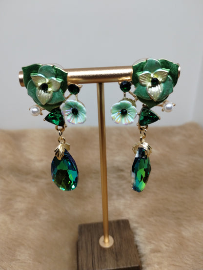 Garden Floral Statement Earrings