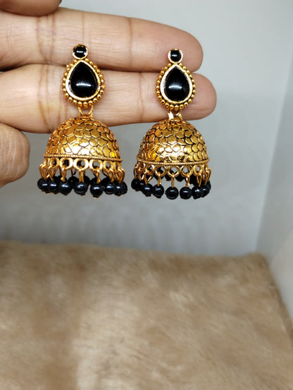 Antique Gold Teardrop Jhumka