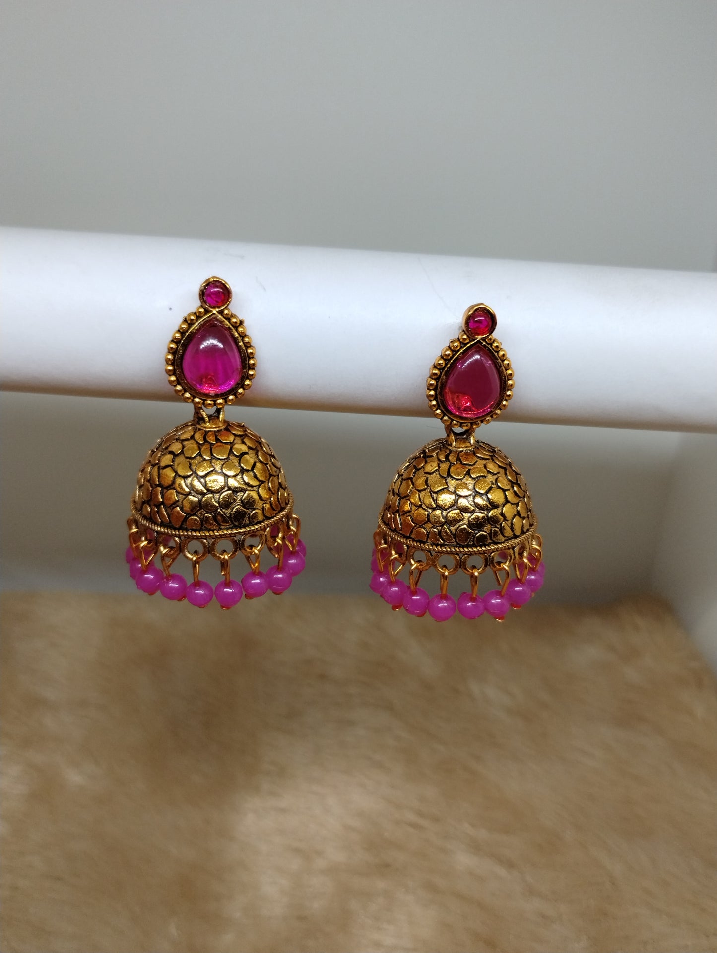 Antique Gold Teardrop Jhumka